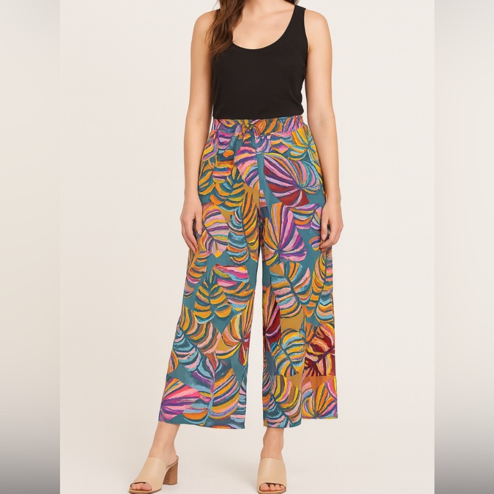 Haute Hippie-Women's XL 100% Rayon, High-Rise, Wide Leg Boho Pants, GUC